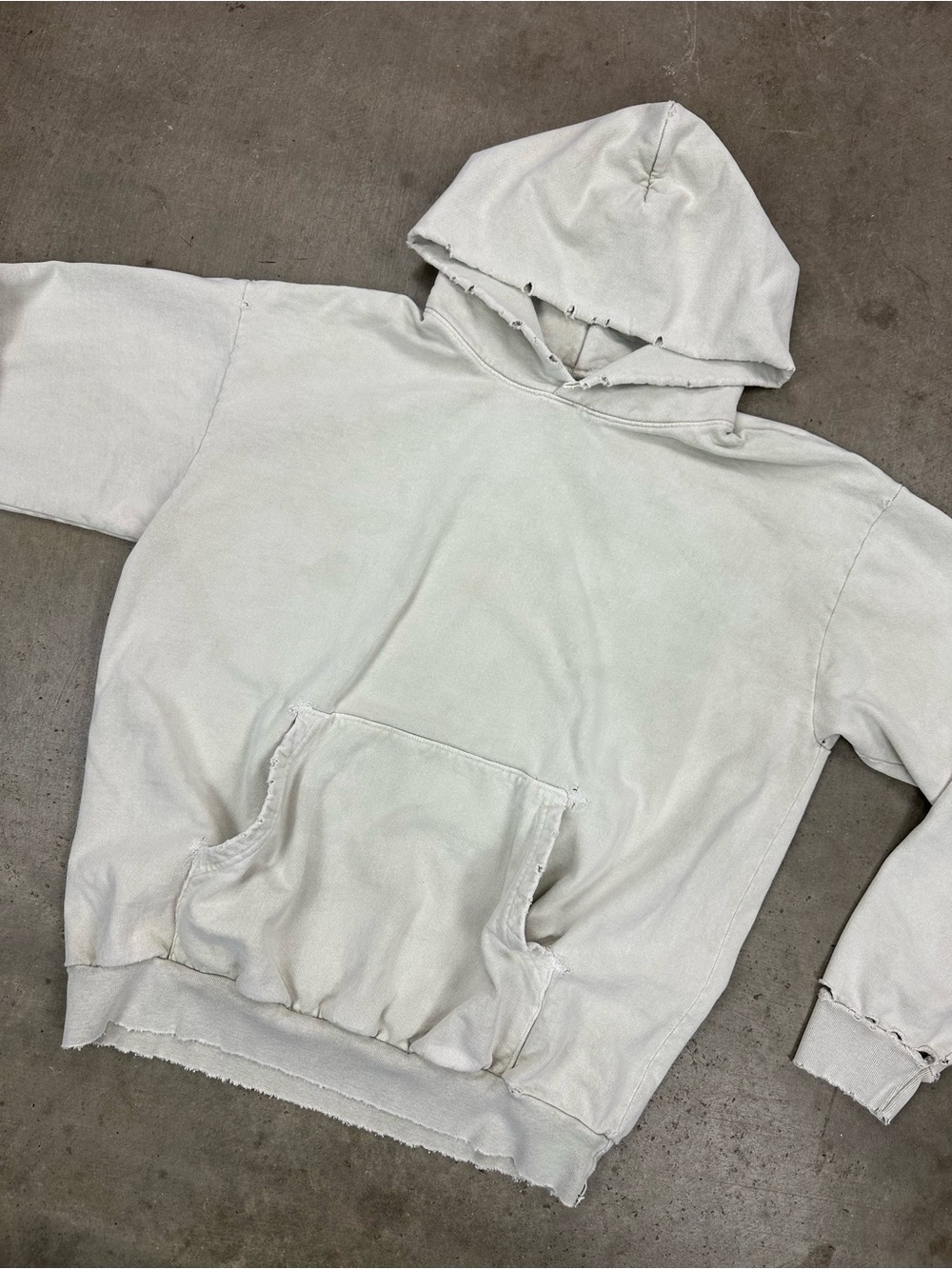 The Super Faded Sand Ultimate Distressed Heavyweight Hoodie